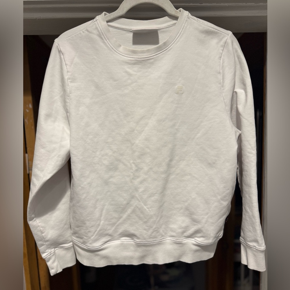 EUC white womens FILA pullover sweatshirt super comfy! - Picture 6 of 7